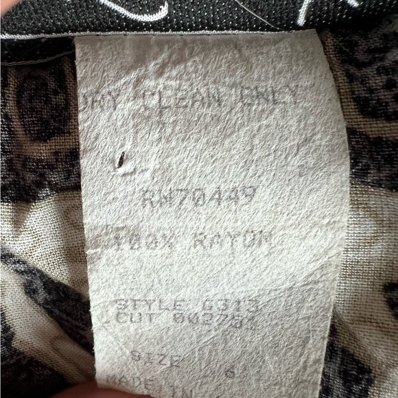 Vintage D Frank 80s 90s Animal Print Vest with Beaded Fringe - Picture 6 of 6